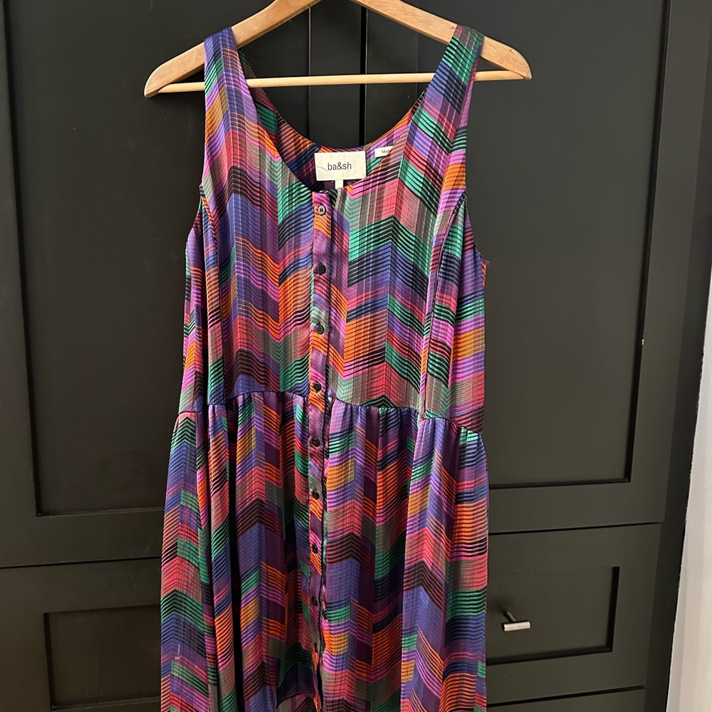 Colorful ba&sh robe pistol Chevron Dress